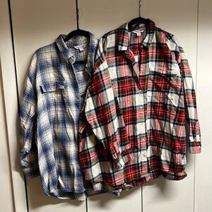 2 old navy flannels